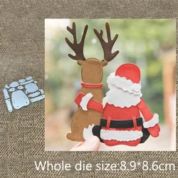 XLDesign Craft Metal stencil mold Cutting Die Christmas Santa Reindeer scrapbook die cut Album Paper Card Craft Embossing