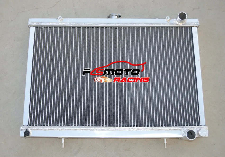 For Nissan Skyline S13 CA18 R32 RB20 GTS GTR 1989 1990 1991 1992 1993 Aluminum radiator + Fans