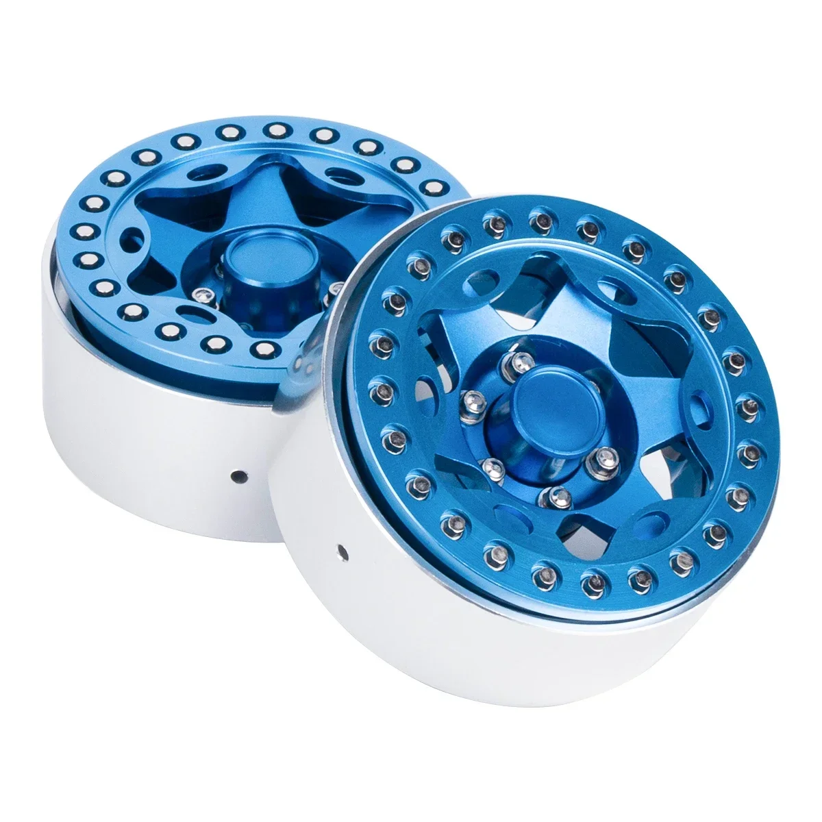 ล้อแม็กซ์ขอบล้ออลูมิเนียมอัลลอยด์ CNC ขนาด 1.9 นิ้ว สำหรับรถ RC Crawler ขนาด 1/10 รุ่น Axial SCX10 TRX4 TRX6 D90 Redcat Gen8 D110 และ Tamiya