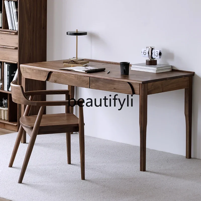 

54North American black walnut desk log computer desk solid wood desk multi-functional home