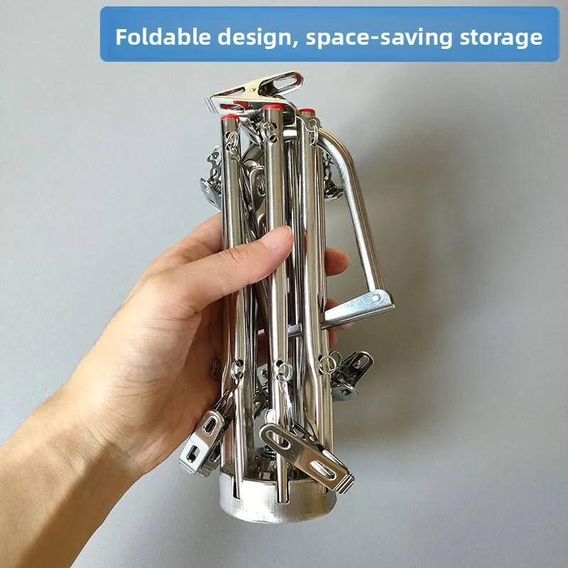 

Многофункциональная круглая сушилка для белья из нержавеющей стали с выдвижным зажимом для нижнего белья, ветрозащитная, для домашнего использования