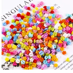 100pcs Mini Buttons Plastic Doll Clothes Round Buckles Buttons for Handmade Cartoon Garment Sewing DIY Craft Needlework