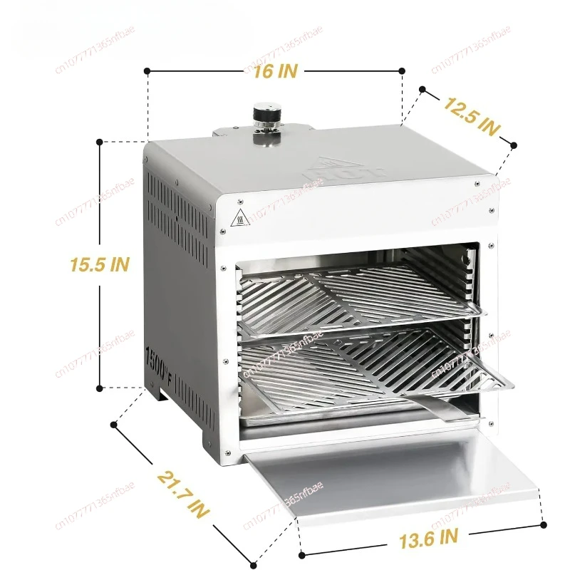 Portable Infrared Broiler Propane Gas Grill, 1500 Degree Stainless Steel Tabletop Quick Cooking Steak Grill