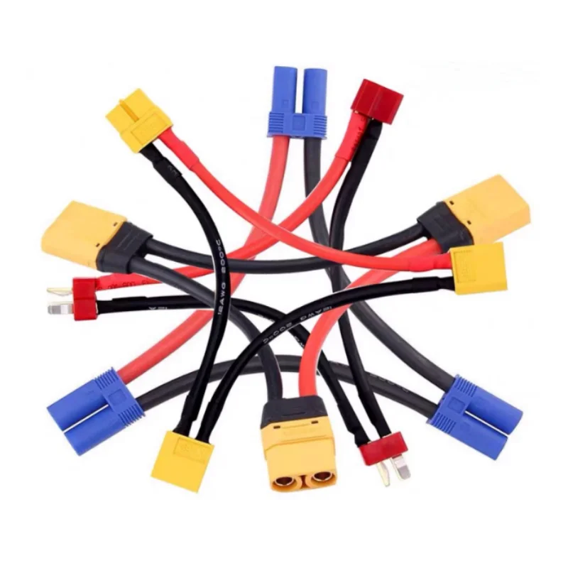 

XT60 XT90 T plug EC5 Battery Adapter Series cable Y Shape 10CM TRX RC Connection Cable 12AWG Ultra soft Silicone Wire