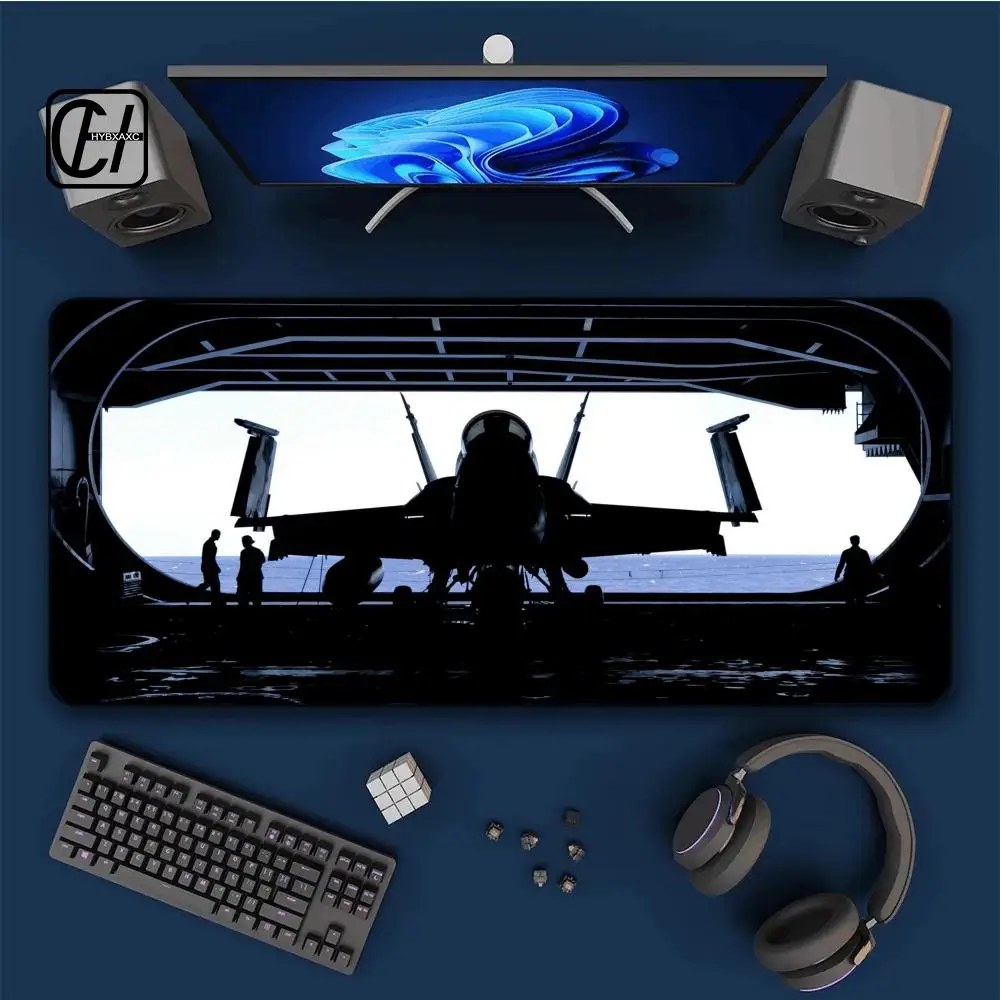 

Large Airplane Fighter Design Mouse Pad Hot Computer Office Game Table Mat Rubber Anti-slip Keyboard Mousepad Desk Pads HYBXXC
