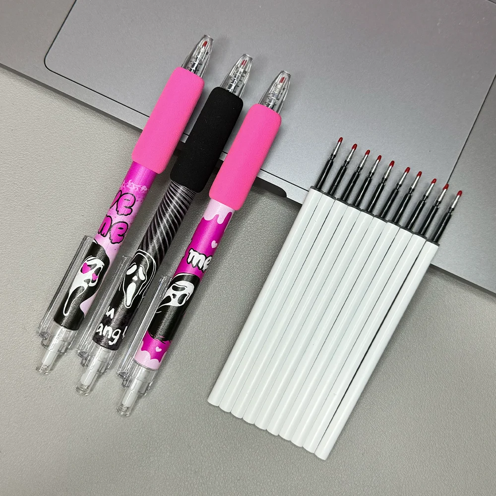 3/11/13 Pcs Rugrats Skeleton Gel Pens For School Writing Stationery Girls Gifts Quick-drying Ink 0.5 Mm Ultra-fine ST Nib