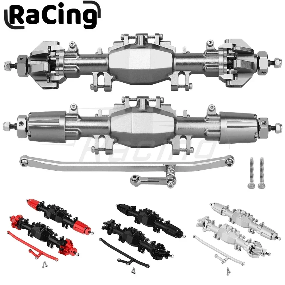 Przednia i tylna oś ze stopu aluminium ze stalowymi zębatkami do RC 1/18 Losi Mini LMT Monster Truck DIY Toys Car 1:18 Metalowa część modernizacyjna