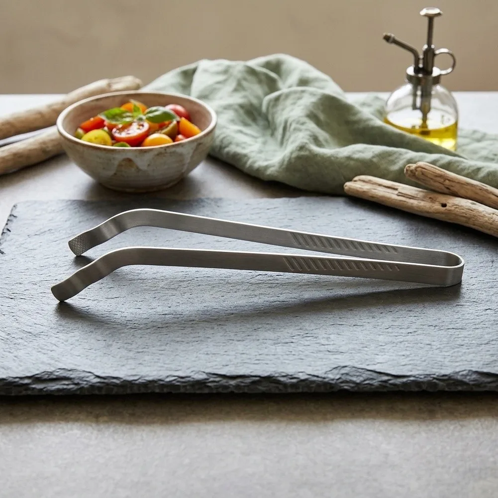 Extra Long 34cm Stainless Steel Tongs Designed for Safe Grilling Handling of Steaks Sausages Seafood and Grilled Vegetables
