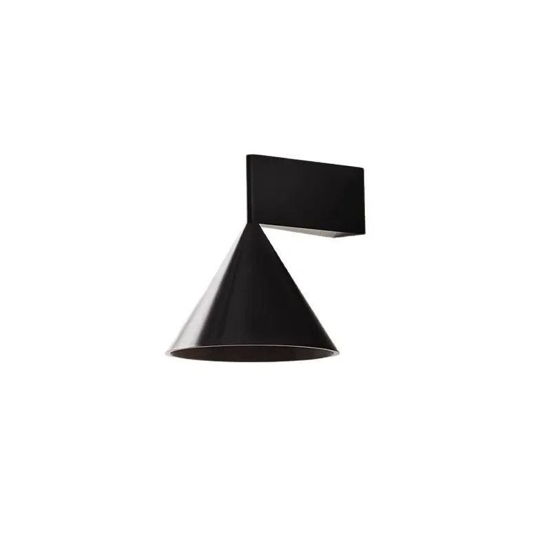 

Minimalist bedroom bedside wall lamp New conical geometric minimalist designer high-end background wall aisle lamp