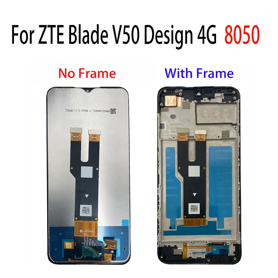 Original para zte blade v50 design 4g 8050 tela lcd painel de