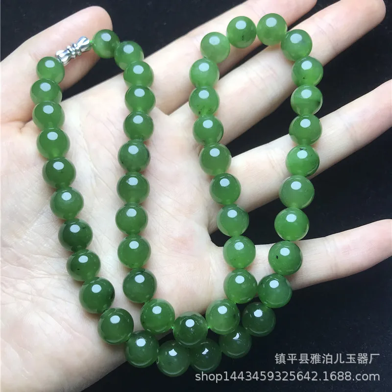 

Ожерелье из натурального нефрита Хэтянь, шпината, зеленая яшма, 8/10 мм, пройденный осмотр