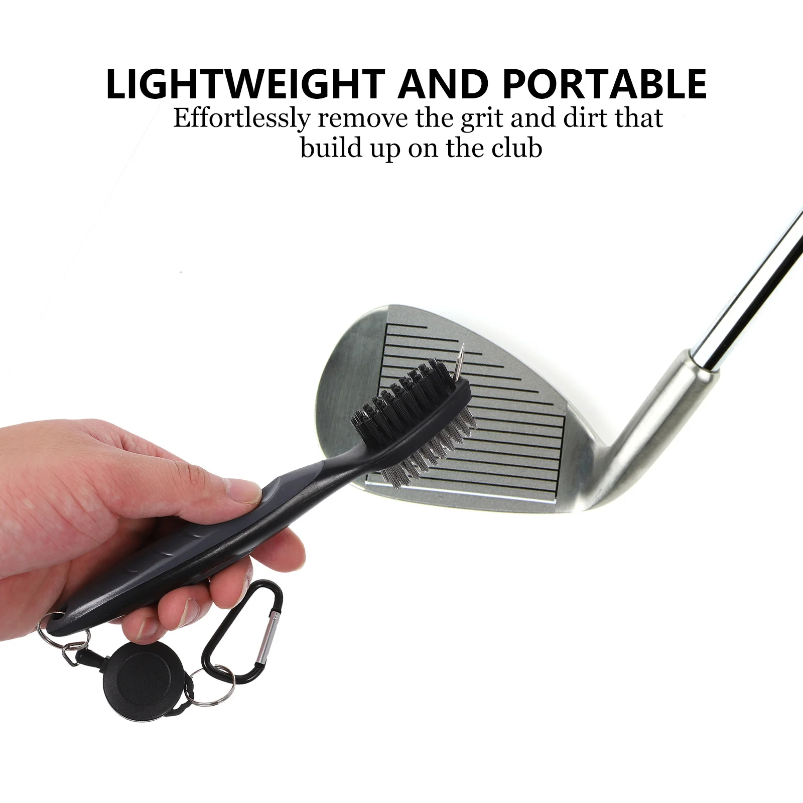 

Golf Groove Cleaning Brush Straw Cleaner Double Side Multifunction Ball Head Scrubbing
