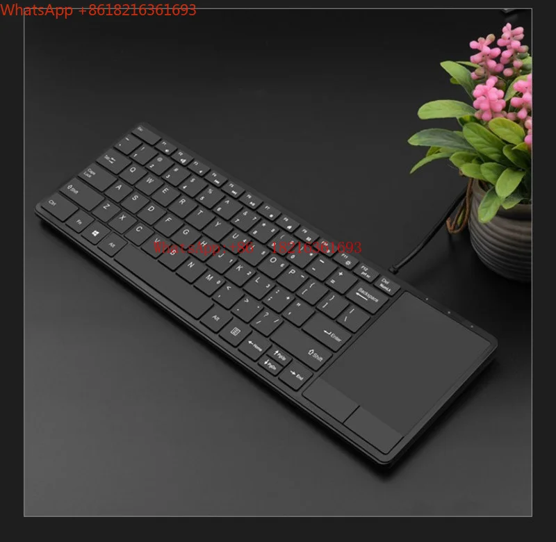 Large Touch Screen Industrial Control Server Cabinet Industrial Keypad Mouse Integrated Wired Scissor Foot USB