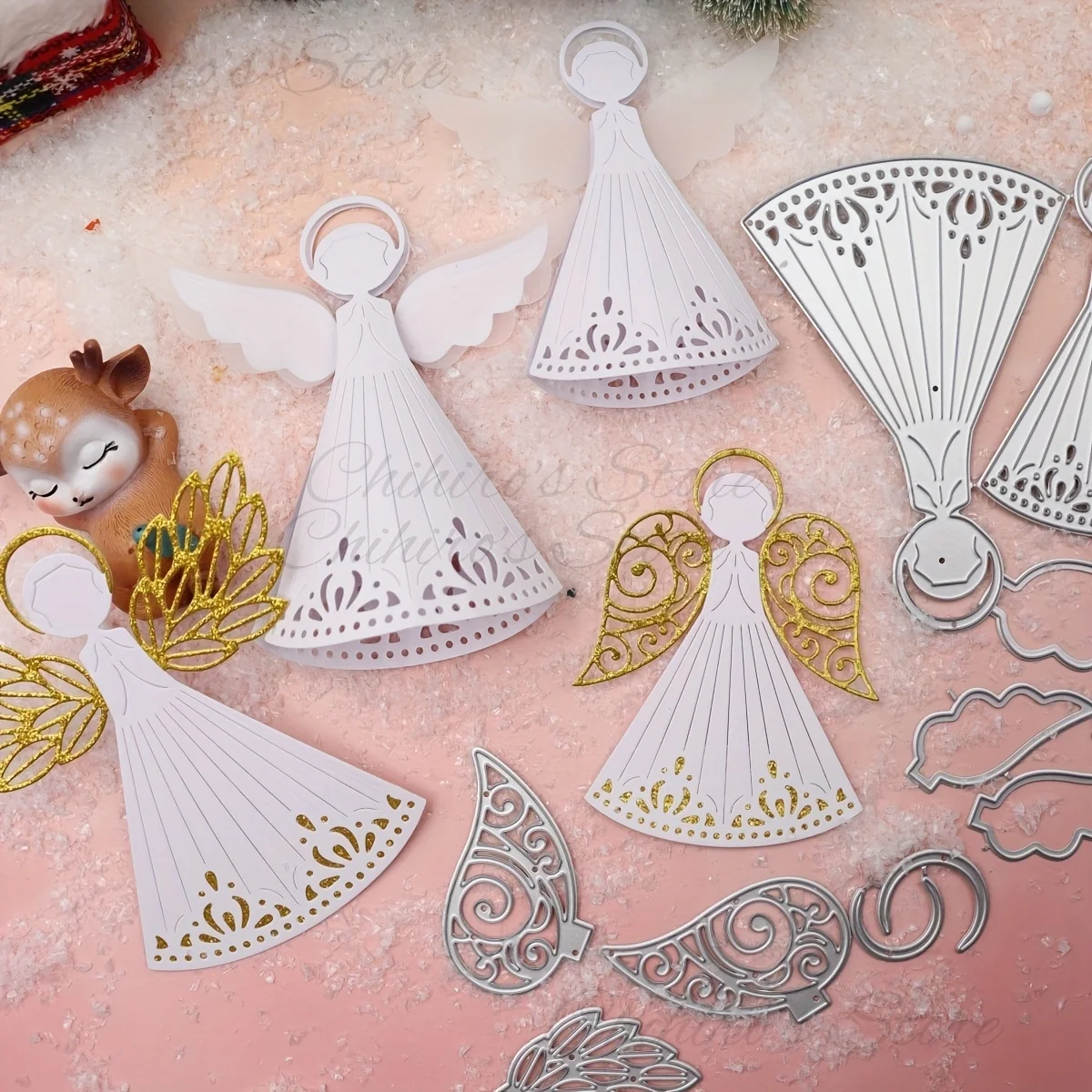 Christmas Angel metal cutting dies Background plate For Scrapbooking Embossing Decorative Crafts DIY Paper Cards New