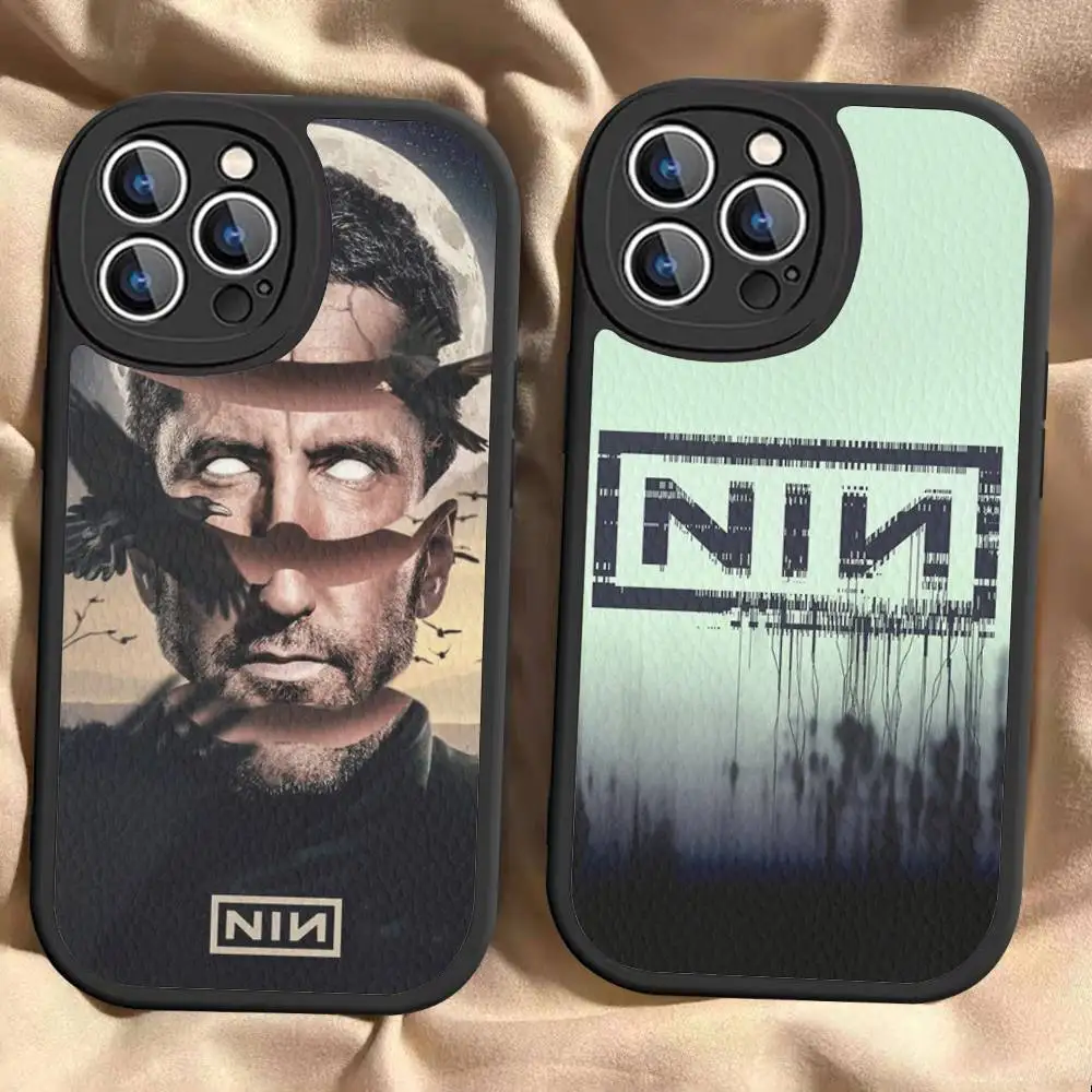 Classic Band Nine I-Inch N-Nails Phone Case For IPhone 16 15 14 13 12 11 Pro Max Plus Mini Leather Cover