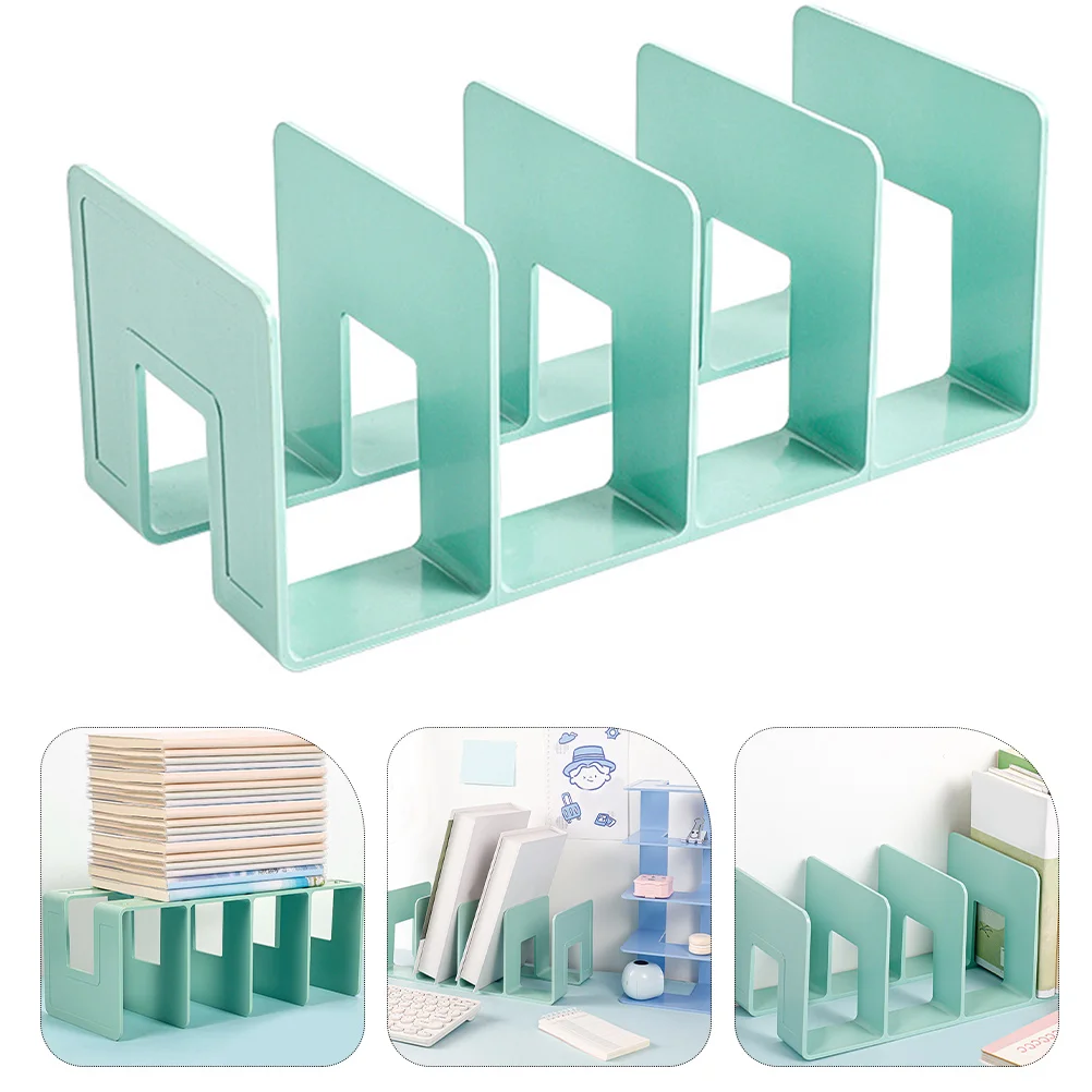Delicate Multi-Function Reading Bookshelf Plastic Bookend Desktop File Holder Magazine Divider File Organizer Office Bookend