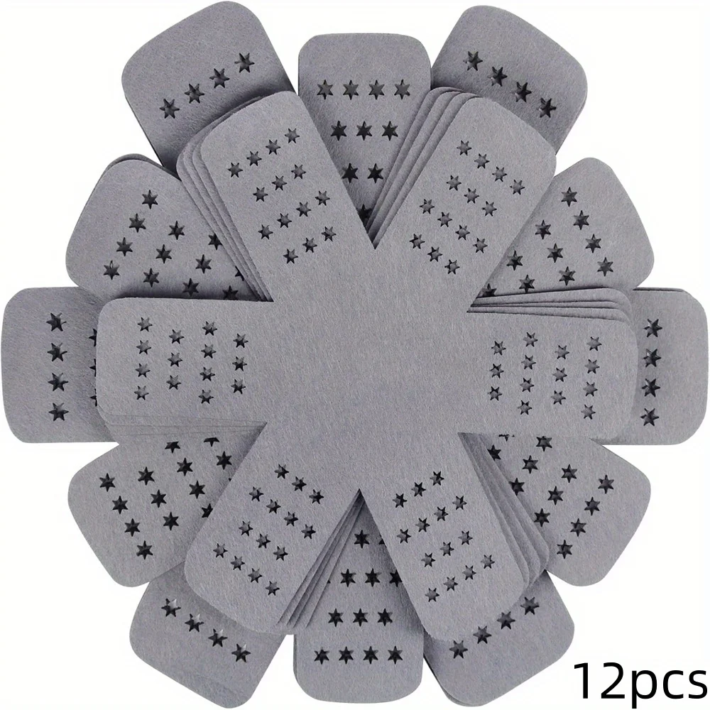 12pcs Pan Pot Protectors Set Larger Thicker with Stars 3 Different Sizes Pot Divider Pads for Kitchen Utensils Protection