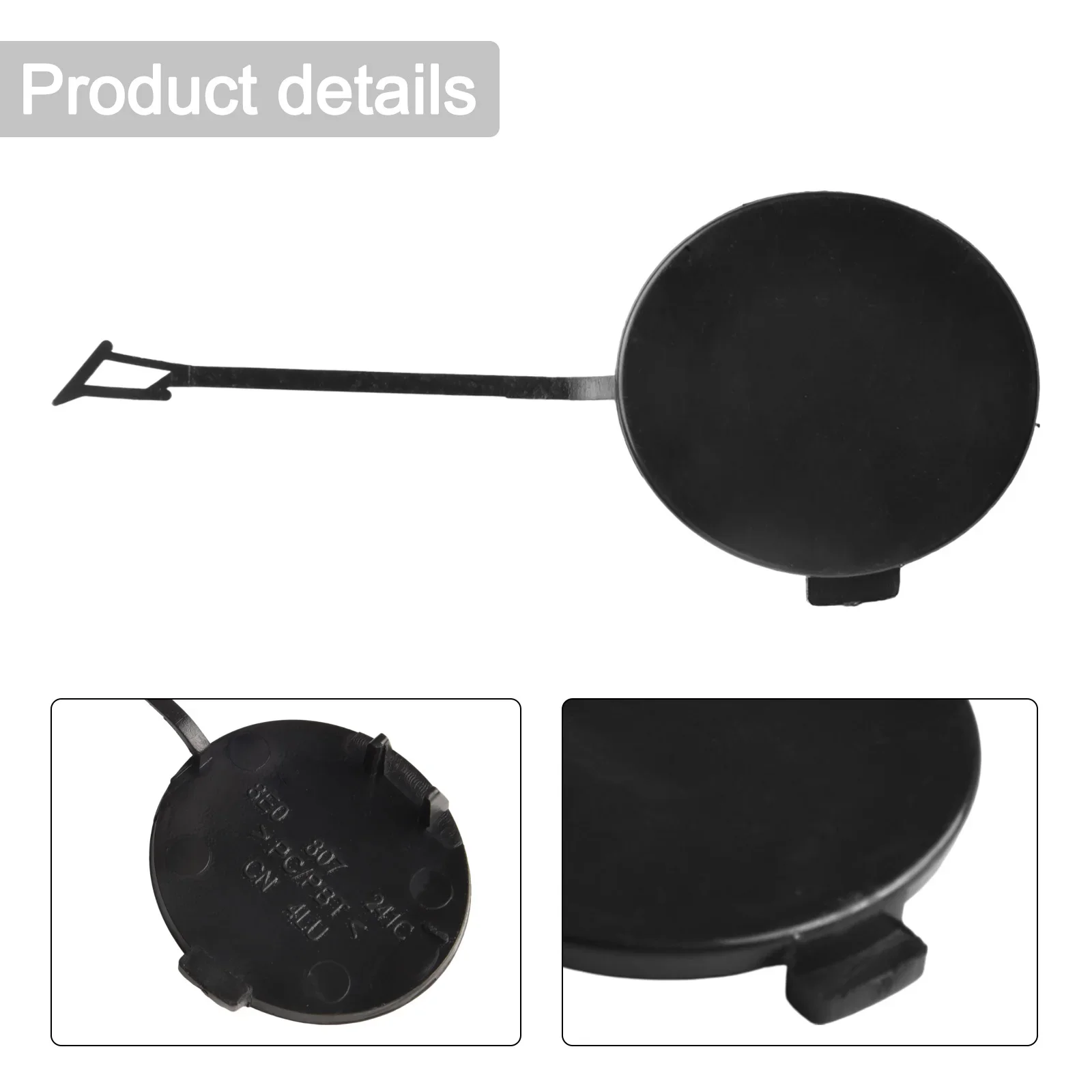 Front Bumper Towing Eye Cover Tow Hook Cover For For A4 B7 0408 8E0807241C OEM Specification Replacement Component