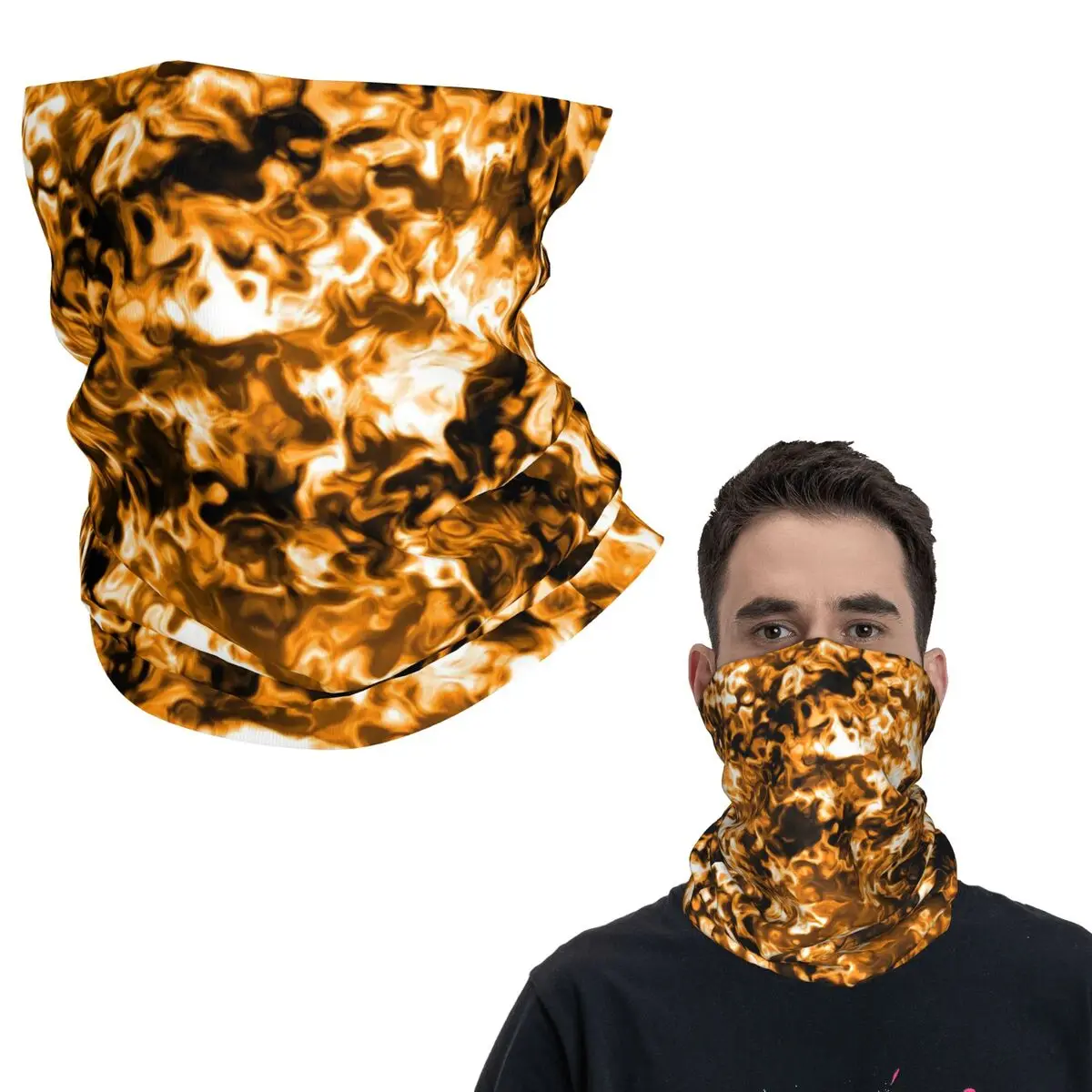

Бандана с пламенным узором Fiery Blaze, шарф с принтом, многофункциональная Балаклава для мужчин, женщин, взрослых, дышащая