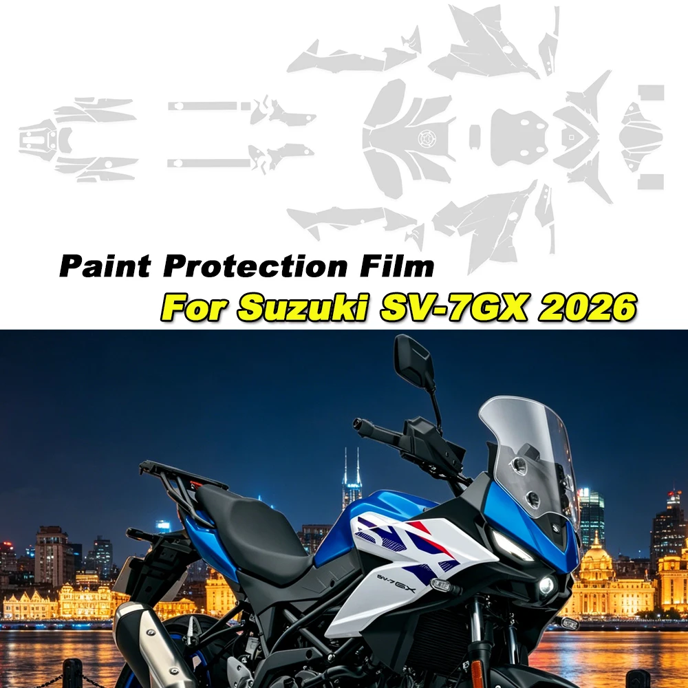 SV 7GX 2026 Motorcycle Paint Protective Film For Suzuki SV-7GX SV7GX TPU Stickers Protect Fairing Anti-scratch Translucent Film