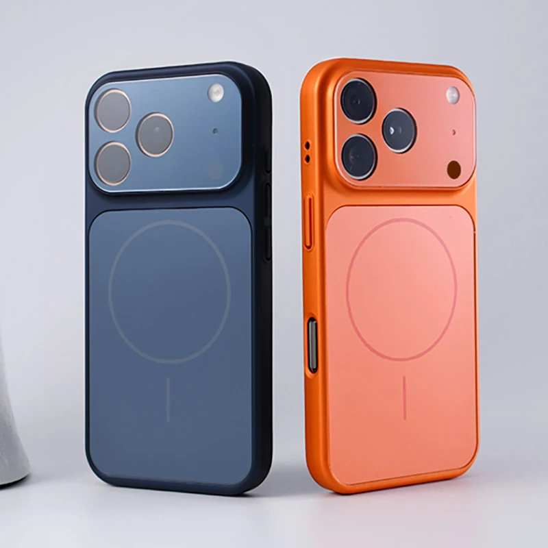 ترقية جديدة الاكريليك الصلب واقية من الانفجار جراب هاتف آيفون 17 16 15 14 13 برو ماكس المغناطيسي شحن لاسلكي غطاء وقائي