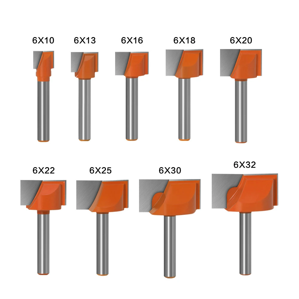 GDLICI 6/8mm Wood Cutter Cleaning Bottom Engraving Bits Solid Carbide Router Bit Woodworking Tools CNC Milling Cutter Endmill