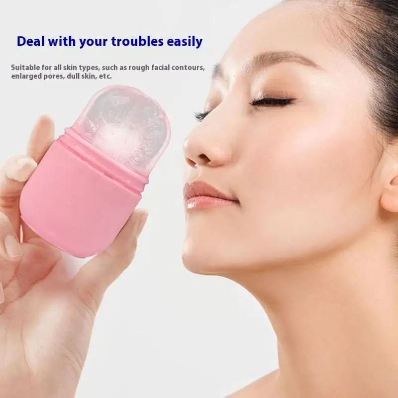 การ์ตูนหมูรูปร่าง ICE Facial Roller Gua Sha Puffiness Roller ยกเครื่องมือถาดลูกบอลน้ําแข็ง Face Massager Beauty Care