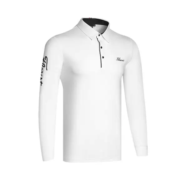 Men's Golf Ware Stand Collar Casual Long-sleeved T-Shirt