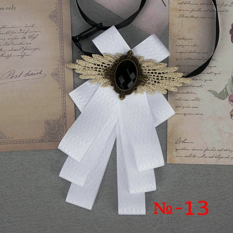 57 farben Wunderschöne Band Bowtie Schwarz Schmuck Metall Männer Hochzeit Party Schmetterling Weibliches Hemd Zubehör Damen Luxus Pin Fliege – Detail 19