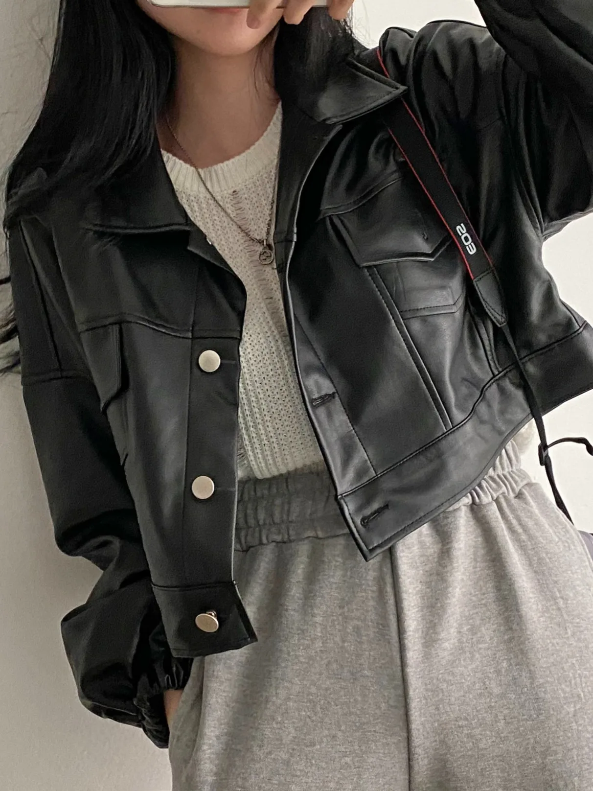 Chic Vintage ort Loose Fit Jaet Colletto alla coreana Bottone singolo Cappotto in pelle PU da donna Or Capispalla Pendolarismo Sle Lungo Sve