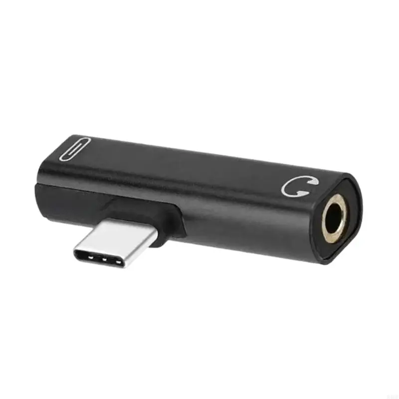 Type C to 3.5Mm Music Adapter With Double Output Metal Build For Music Streaming Conference Call And Mobile Gaming 83CF