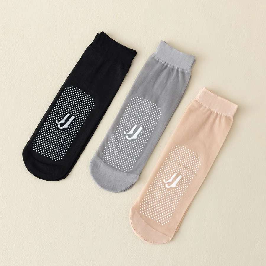 Chaussettes courtes ultra fines pour femme, fil anti-hbons, colle arina, bas anti-décapage, été, 10 paires