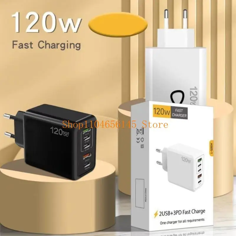 

USB C Chargers Fast Charging 120W USB Type C Chargers PD QC3.0 Mobile Phone Adapters for CellPhone, Laptops, Tablets