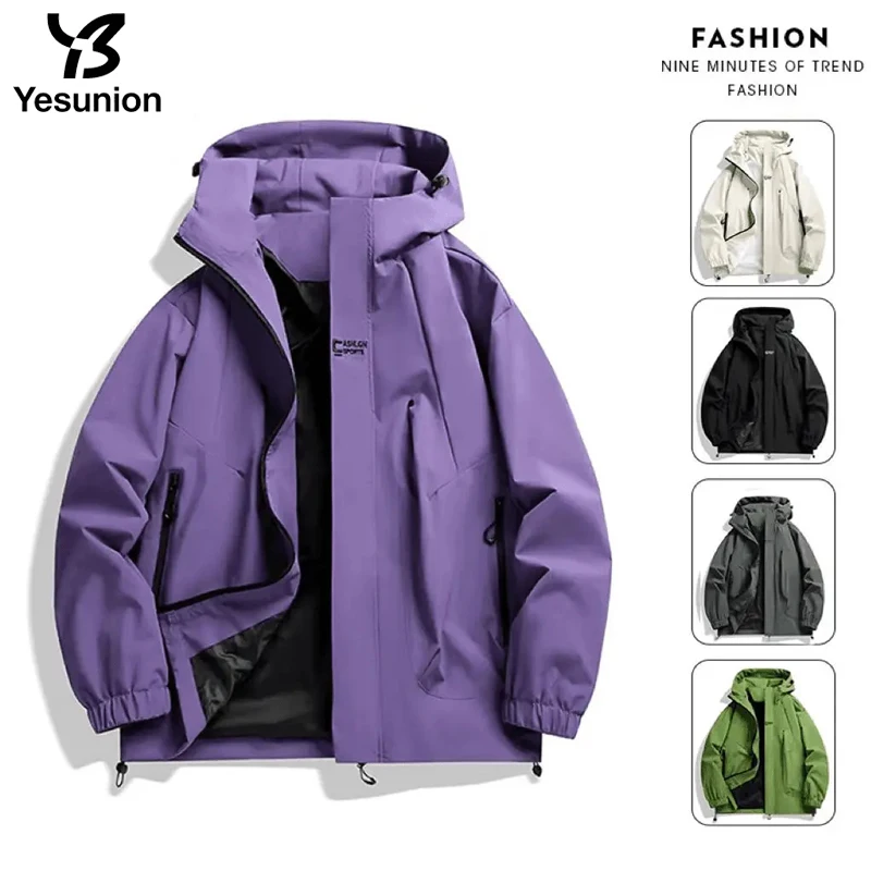 

Уличная женская модная куртка 2024, весенне-осенний альпинистский костюм, рабочая одежда, повседневная стильная ветровка для мужчин, ветрозащитная, водонепроницаемая