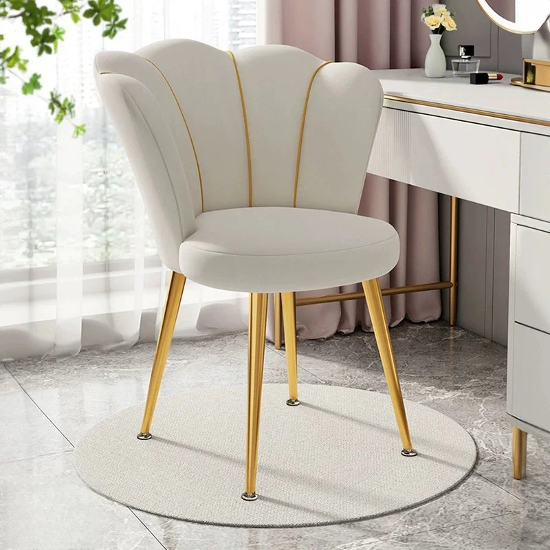 Nordic Dressing Chair Design Home Chairs With Backrest Bedroom Makeup Stool Creative Armchair Dining Chairs Furniture