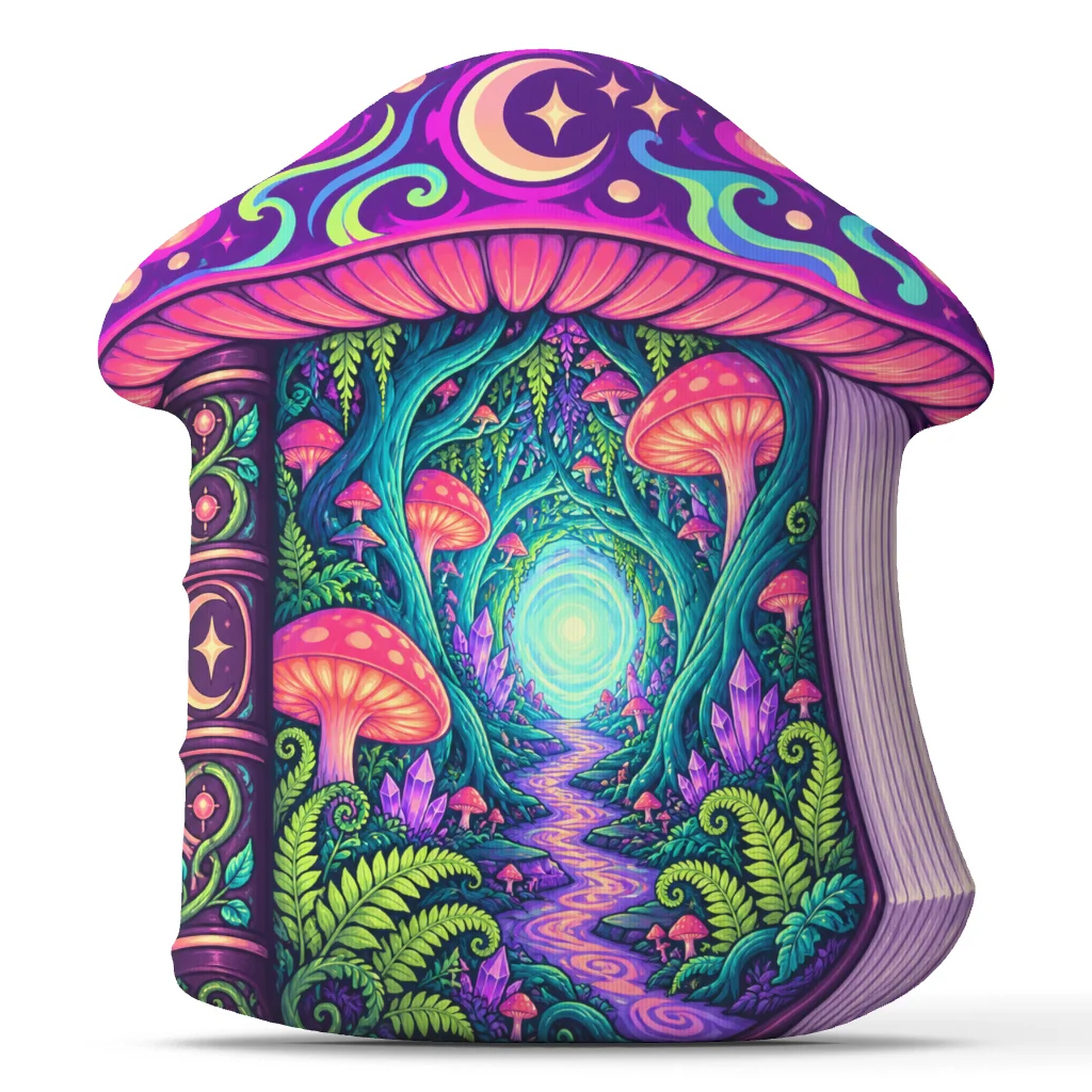 Fantasy Mushroom Plush Pillow Psychedelic Forest Cushion Fairycore Cottagecore Stuffed Throw Pillow for Sofa Home Decor Gift