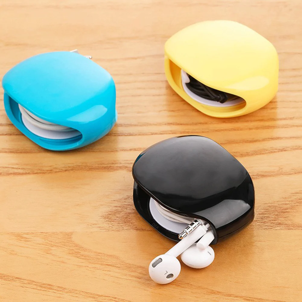 Automatic Cord Reel Organizer Winder Tangle-Free Portable Fixed Cable Collector Data Cable Management Storage Case
