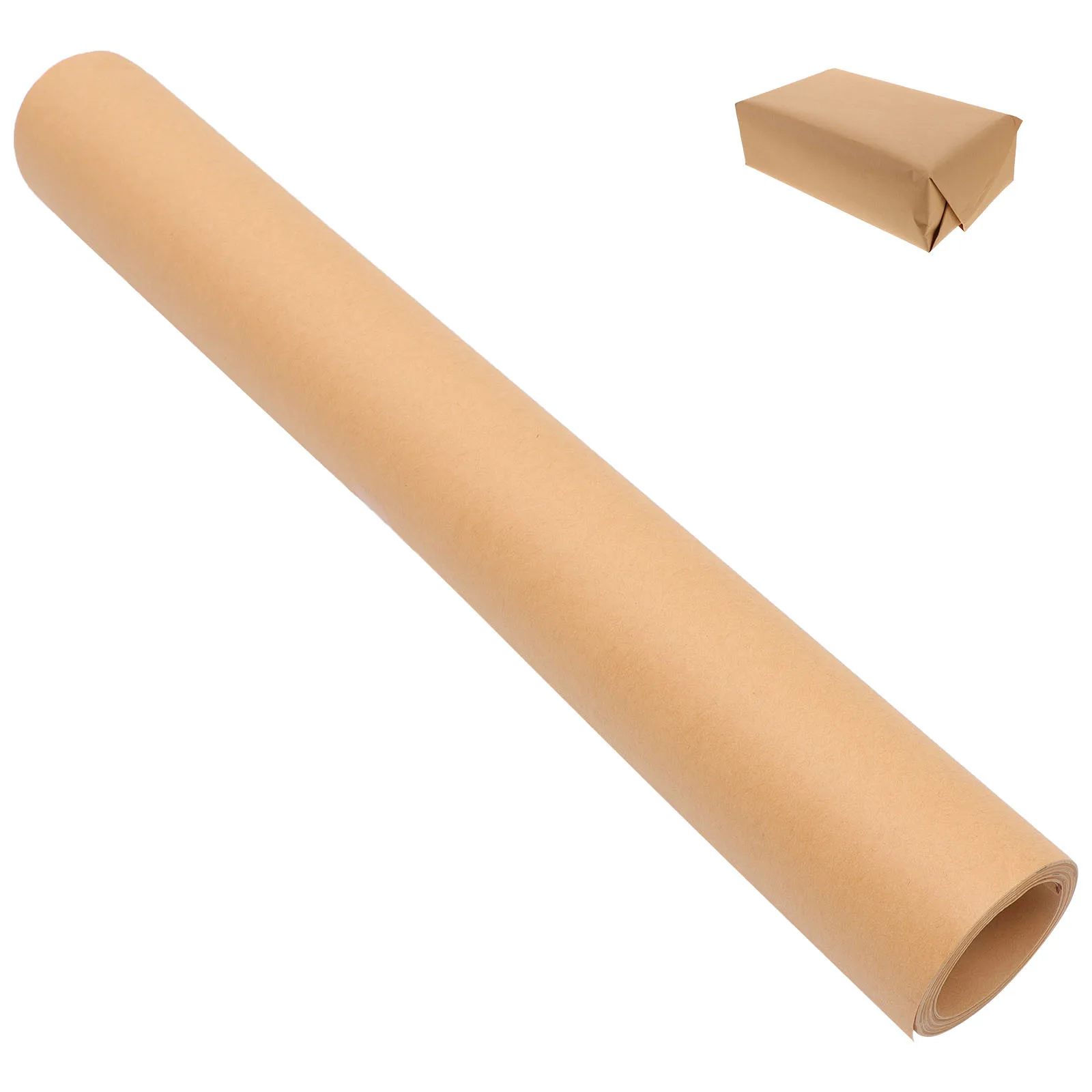 1 rolka brązowego papieru kraft do pakowania prezentów, projektów DIY, dekoracji stołu, papier do pakowania prezentów.