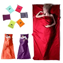 Travel Sheet with Pillowcase Waterproof Portable Lightweight Sleeping Bag Foldable Picnic Hiking Camping Sleep Bag Liner Accesso