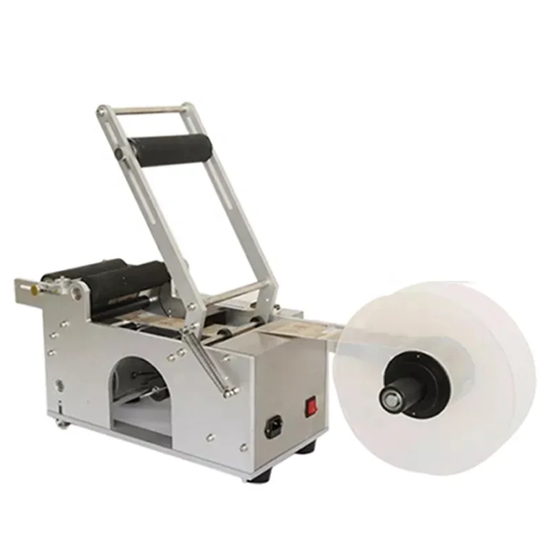 Box Carton Pouch Bag  Sticker Machine Labeling Machine Semi-Automatic Round Bottle Labeler