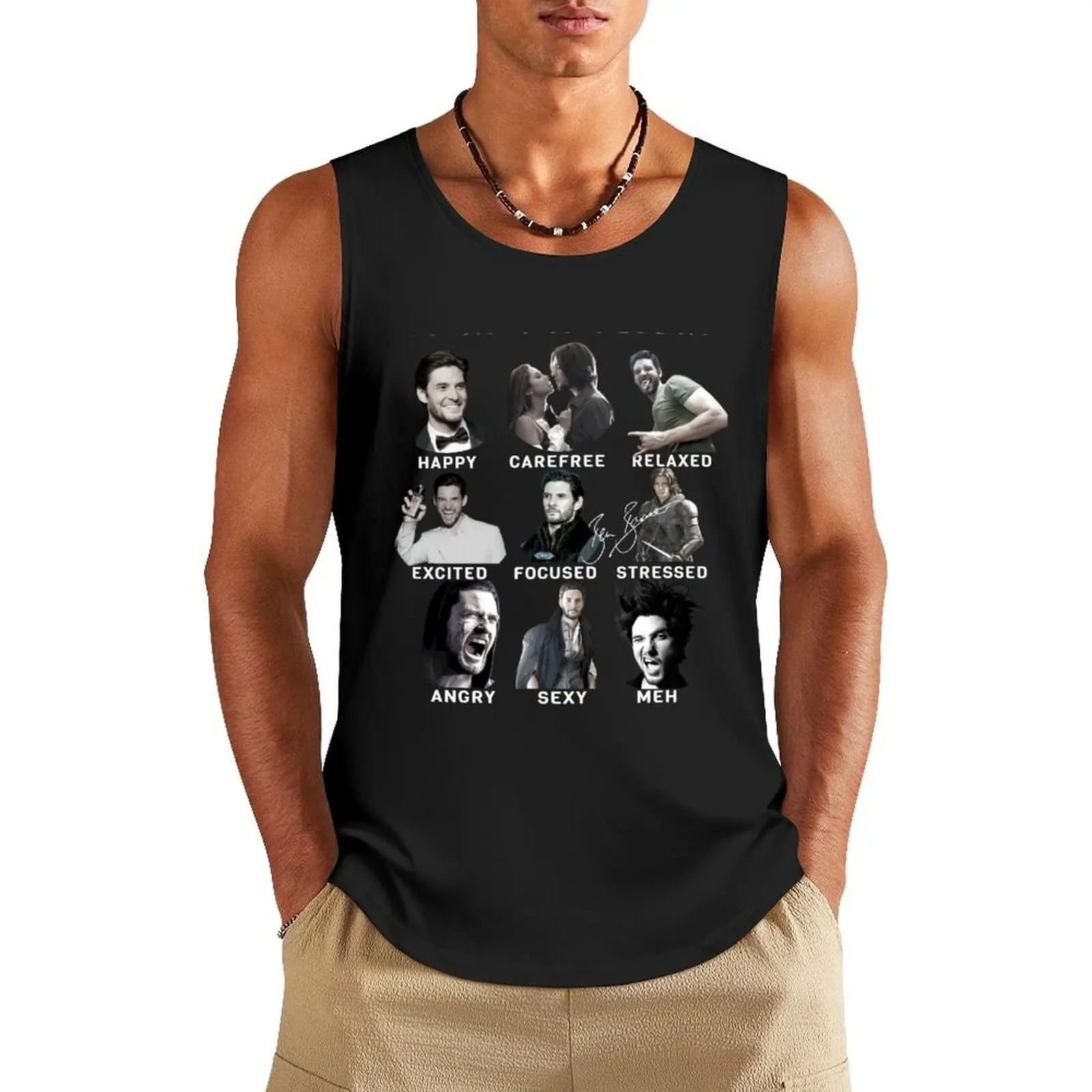 

Ben Barnes - Funny Feelings Tank Top sexy clothes men gym clothing men T-shirt man Sleeveless men