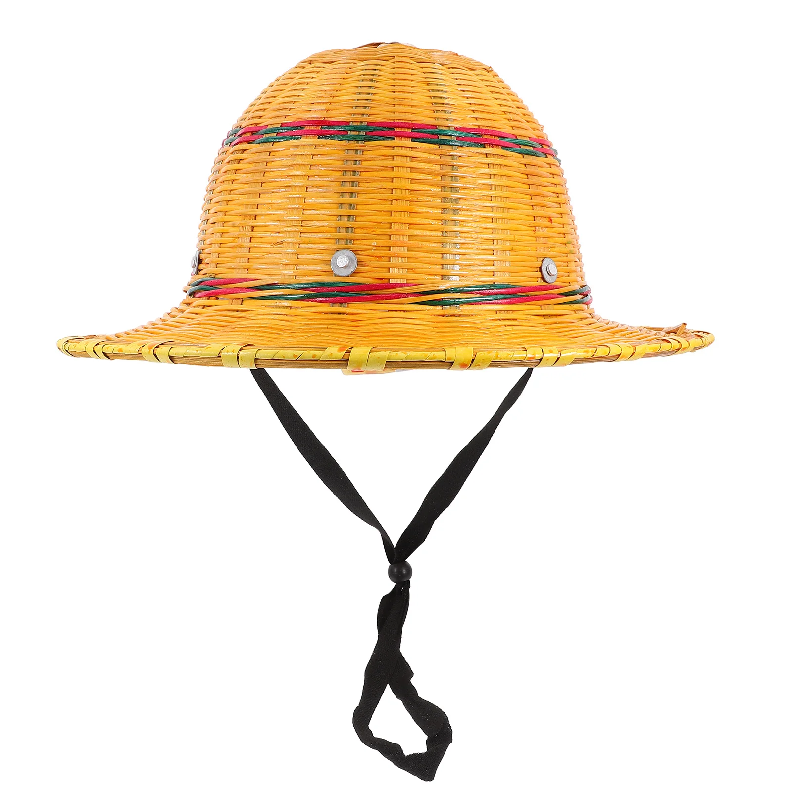 

Bamboo Sun Hat Hard Hat Cooling Construction Outdoor Large Brim Face Neck Protection Cover Straw Work Headwear For Men