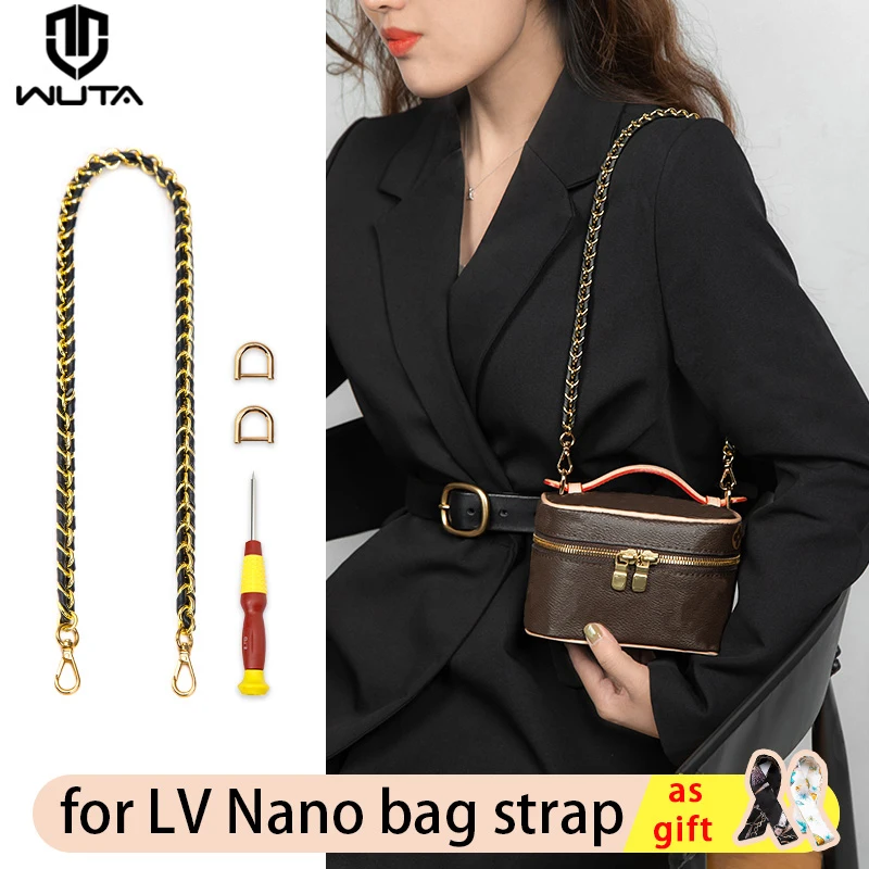 WUTA 110cm Purse Chain Strap for LV Nice Nano Crossbody Handbag Chains Replacement Shoulder Straps Bag Accessories With Tools