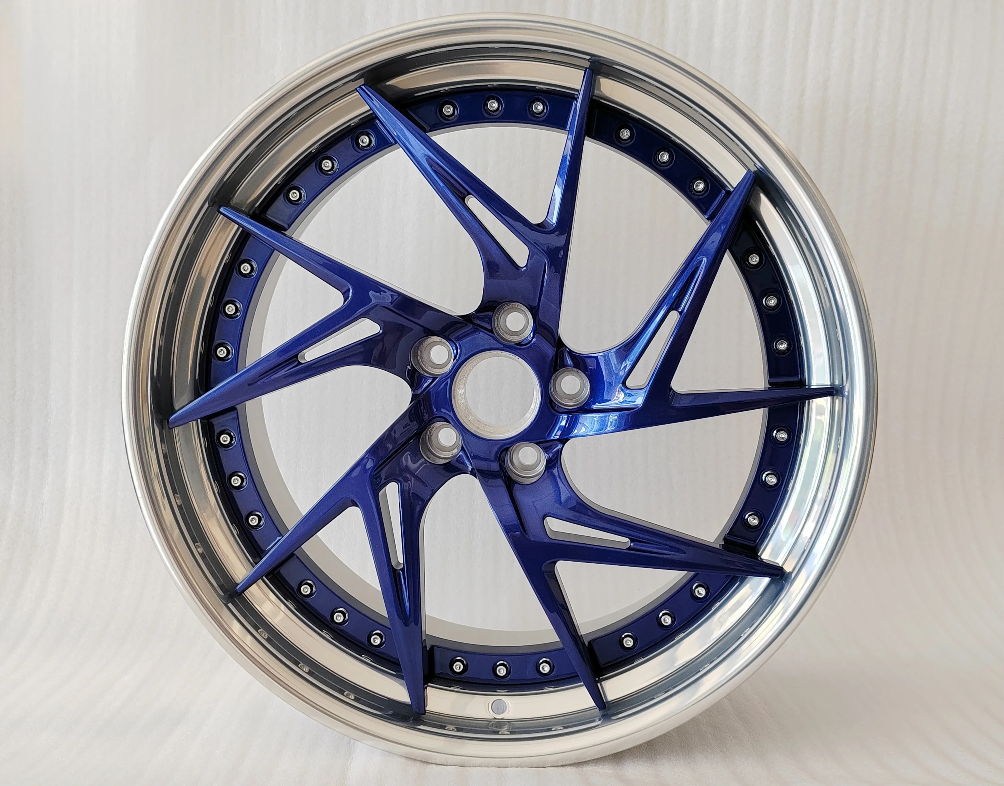 SYAC Customized 4-pieces 18/19/20/21 inch PCD5x112/113/114 Forged aluminium alloy wheels matte blue passenger car rims