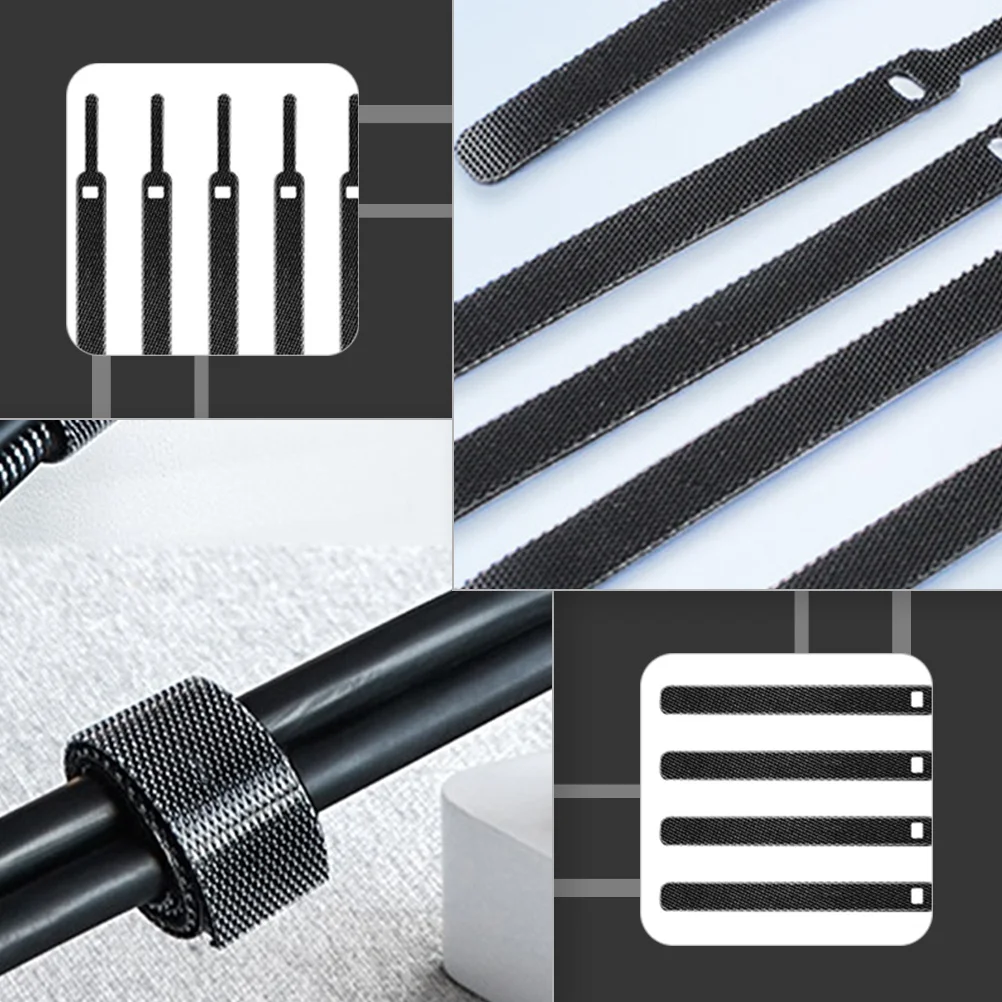 

40Pcs Cord Ties Nylon Reusable Adjustable Hook Loop Cable Management Organizer Wire Strap Cable Ties Cord Straps