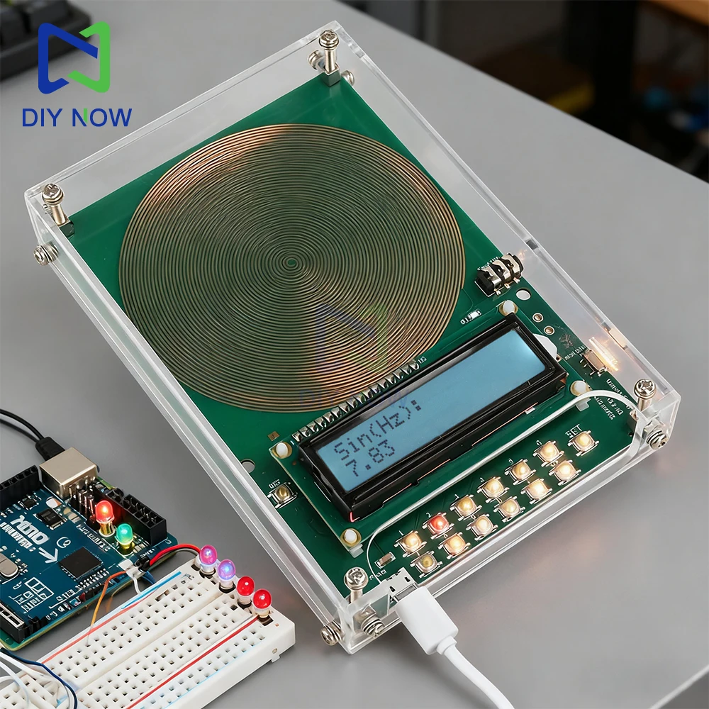 0.1Hz-30000Hz Schumann Wave Generator Verstelbare Sinus Uitgang Signaal Generator Circulaire Rimpel Micro USB Verguld