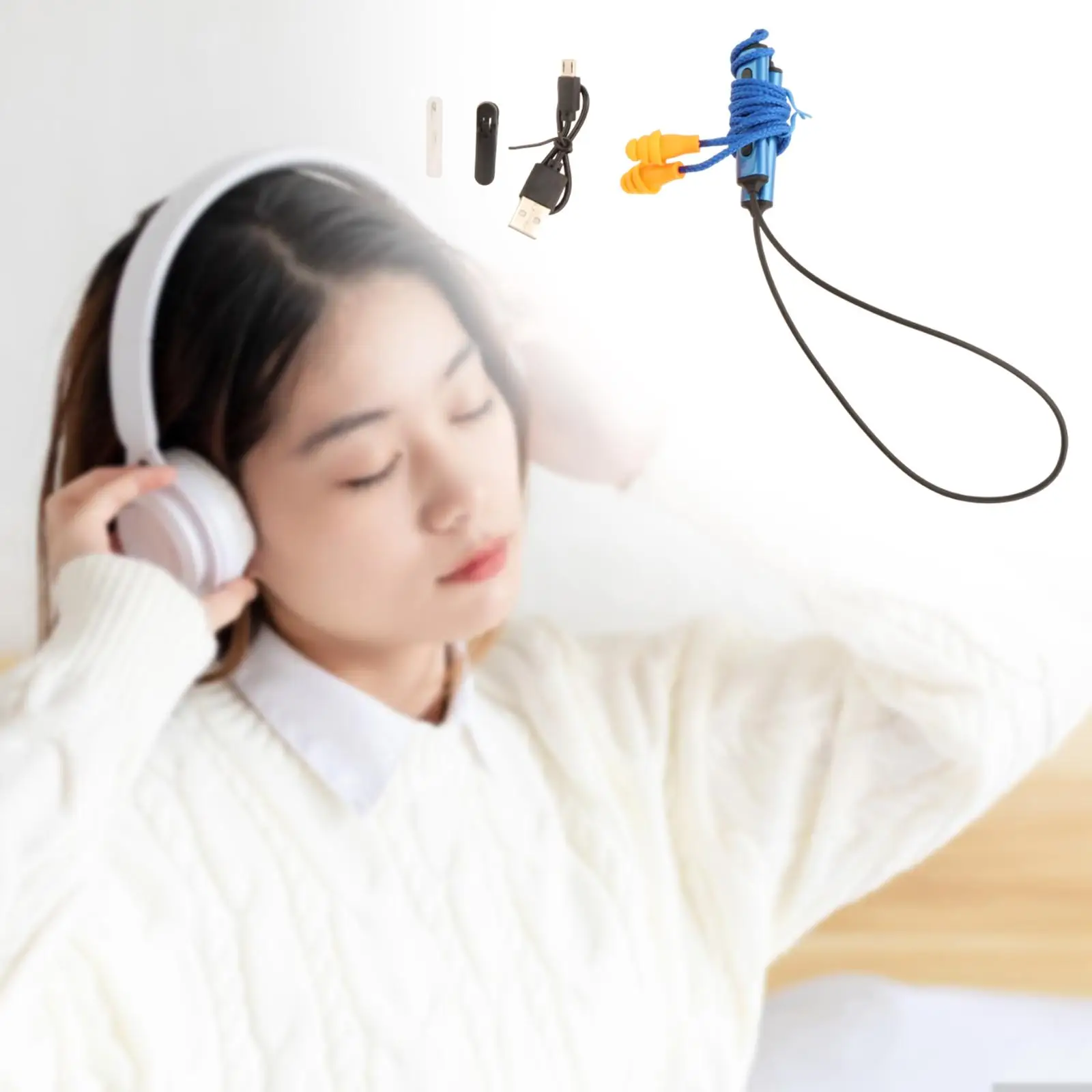 Ear Plug Headset Compact Noise Cancelling for Traveling Gym Running Sleeping