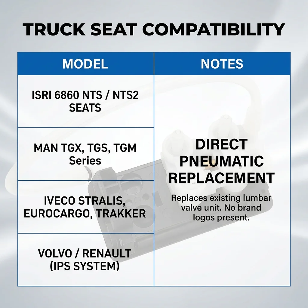 29074-02 81623986093 42538404 Truck Seat Lumbar Adjustment IPS Valve 3 Buttons for ISRI 6860 NTS MAN TGX TGS IVECO Stralis