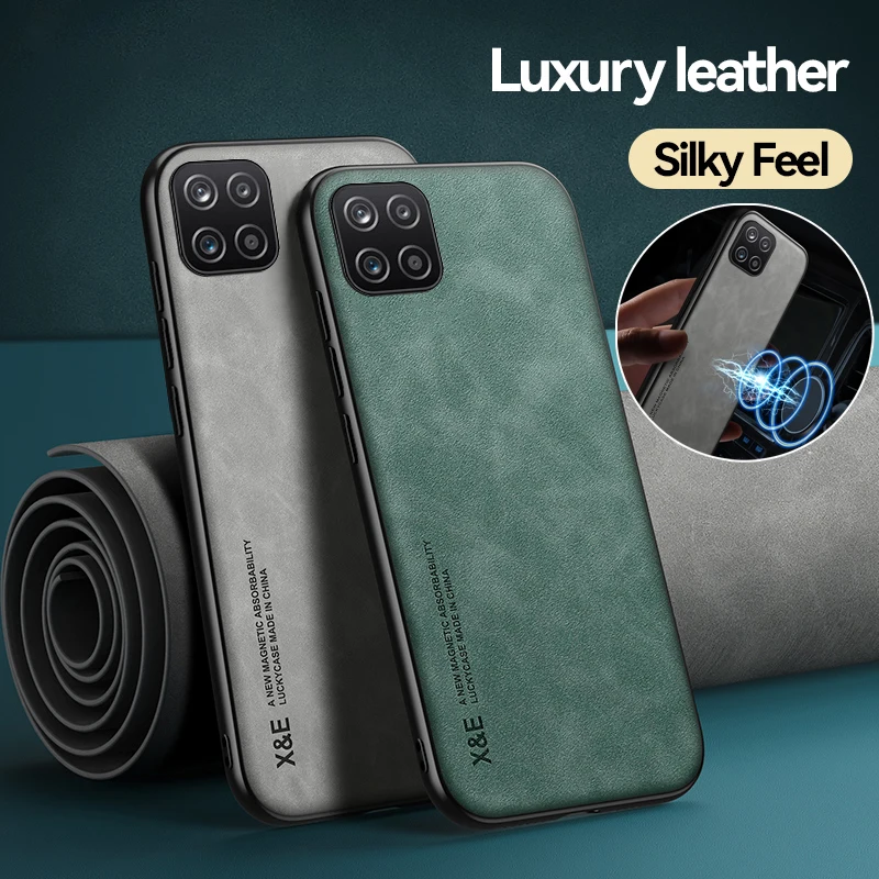 Luxury Leather Case for Samsung A22S 5G A12 A50 A70 A30S A21S Silicone Shockproof Phone Back Cover for Galaxy M33 5G M32