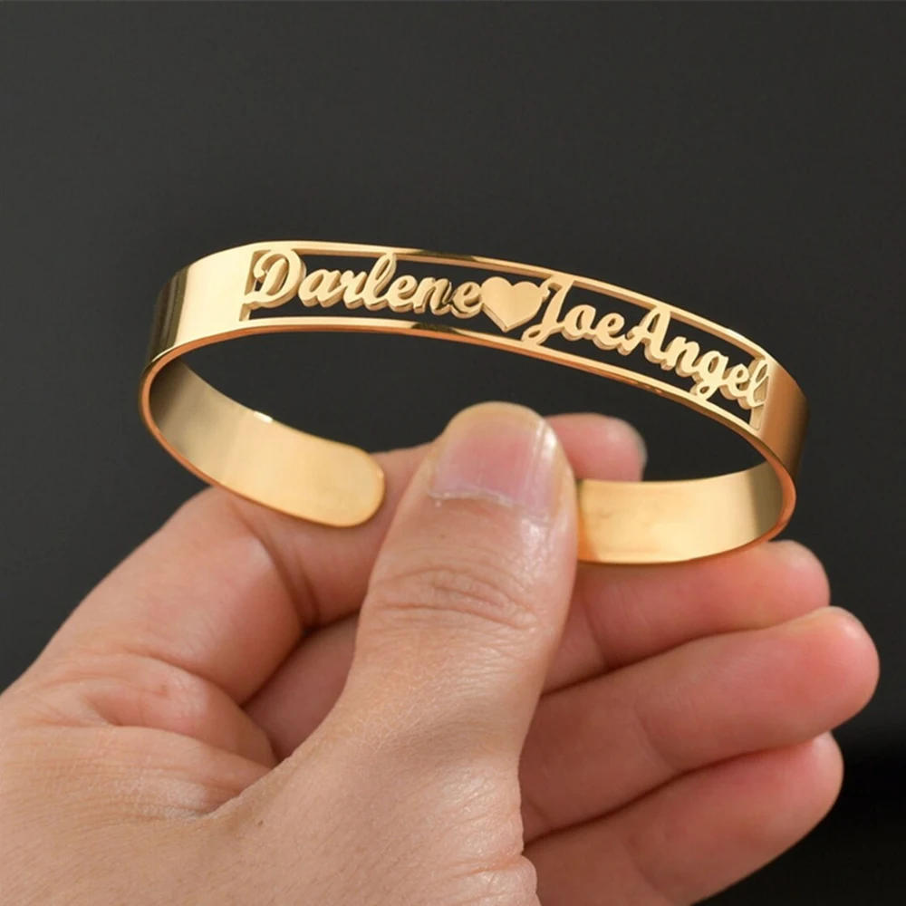 Bracelet personnalisé avec nom de couple, fait à la main, cadeau d\'anniversaire pour les travailleurs